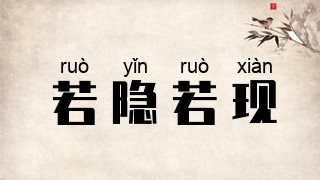 若隐若现是什么意思_若隐若现的出处,解释,近义词,反义词_成语 资学