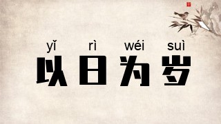 以日为岁